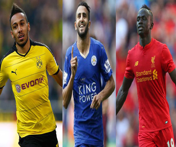 Image result for CAF Award: Mahrez, Aubameyang, Mane make final shortlist