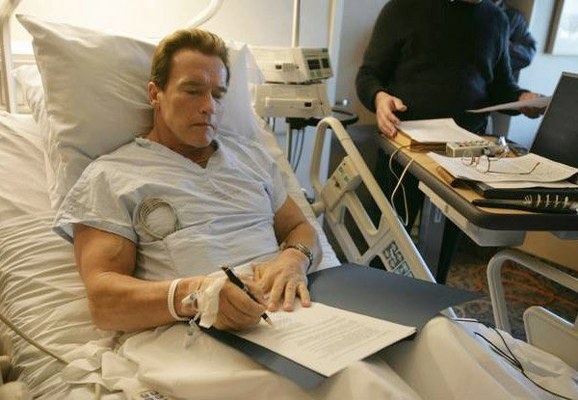 Stallone wishes Arnold speedy recovery
