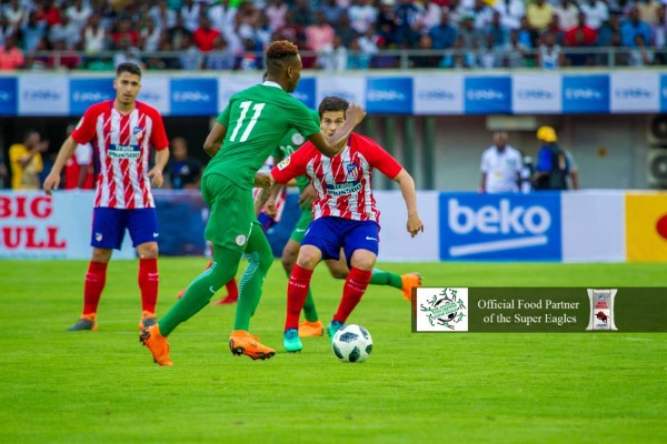 Image result for kelechi nwakali and chidiebere nwakali vs Atletico Madrid